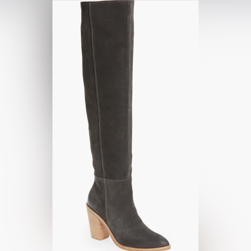 Treasure and Bond Heidi Over the Knee Grey Boot